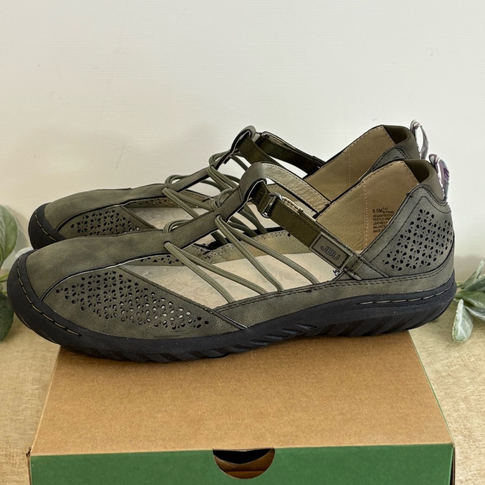 JBU by Jambu Fig flat loafer in Dark Sage green memory foam women’s size 9.5